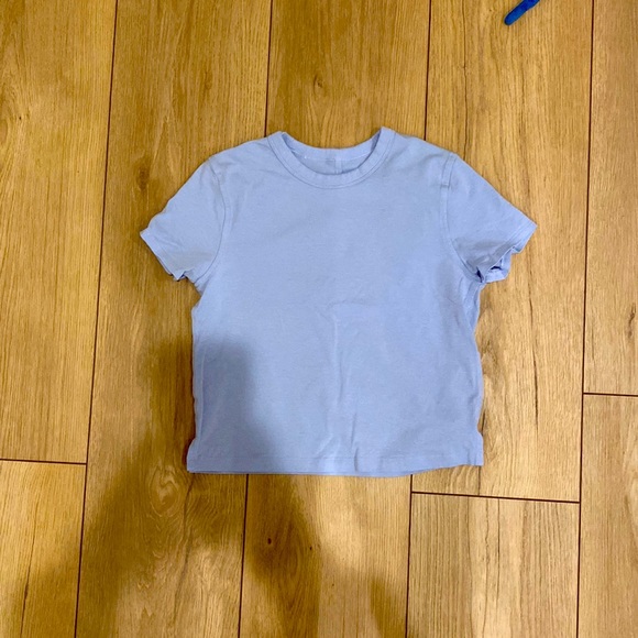 lululemon athletica Tops - Lululemon pastel blue t shirt size 2